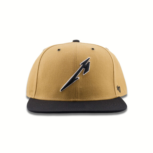 M Logo Snapback Hat (TAN/BLACK), , hi-res